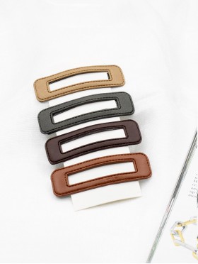 Faux Leather Hair Clips (4pcs)